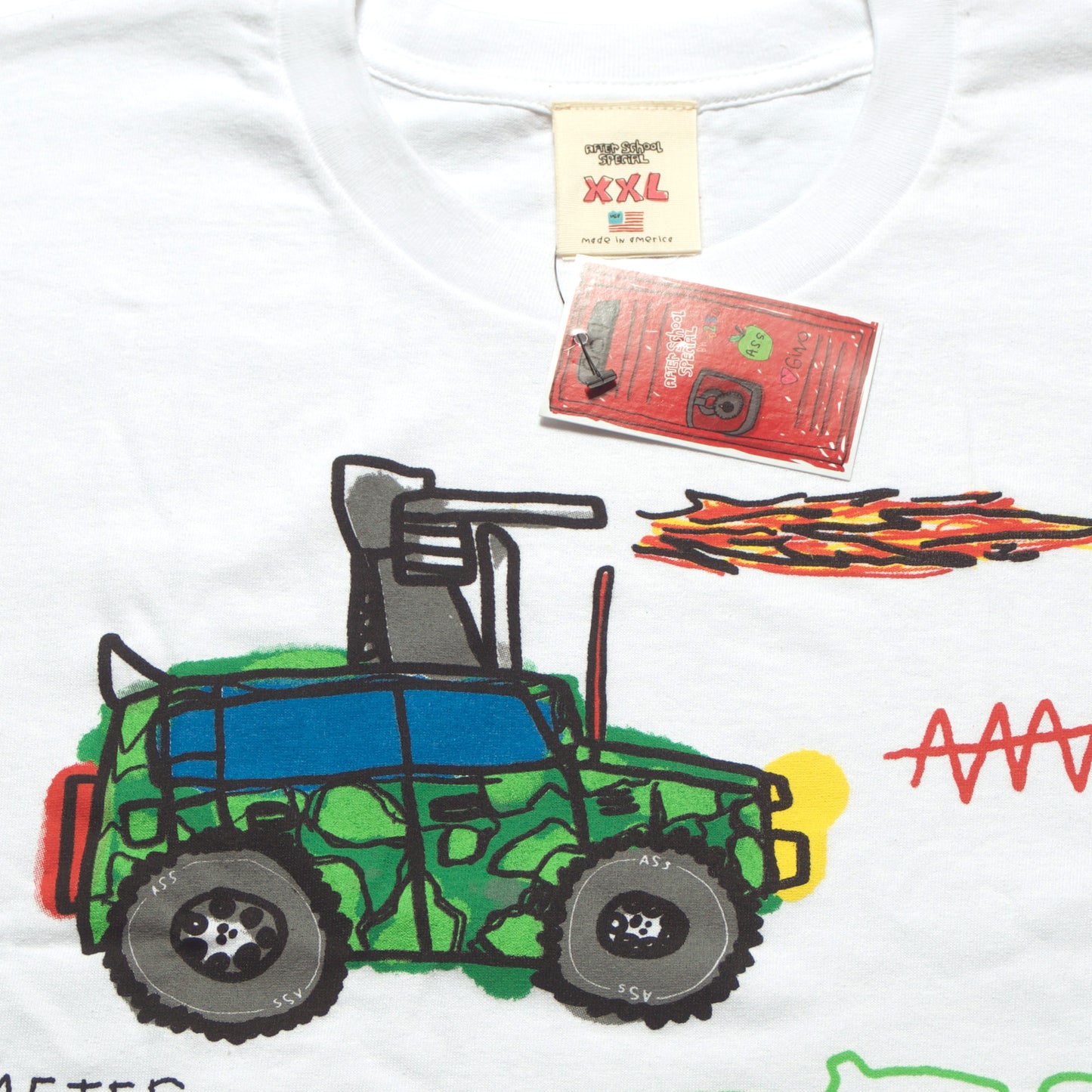 After School Special - Arm Me Auto - White - TShirt - Front - B2SS - Neds Melrose