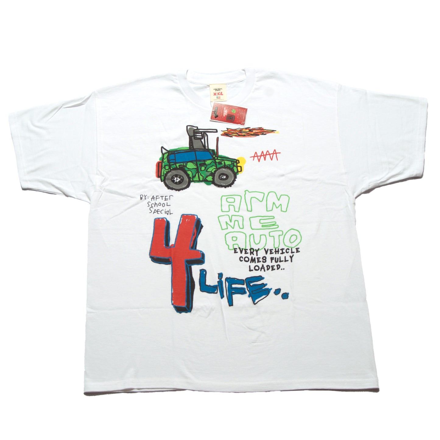 After School Special - Arm Me Auto - White - TShirt - Front - B2SS - Neds Melrose