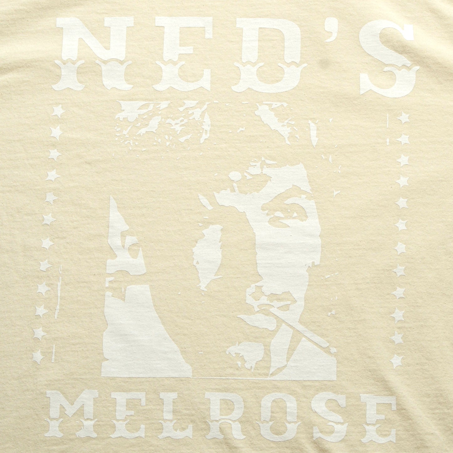 Neds Melrose - Ned's OG - T-shirt - Cream - Front - Drop Shoulder - Streetwear