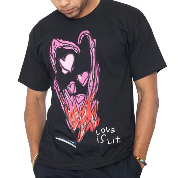 After School Special - Love is Lit - T-shirt - Black - Front - B2SS - Neds Melrose