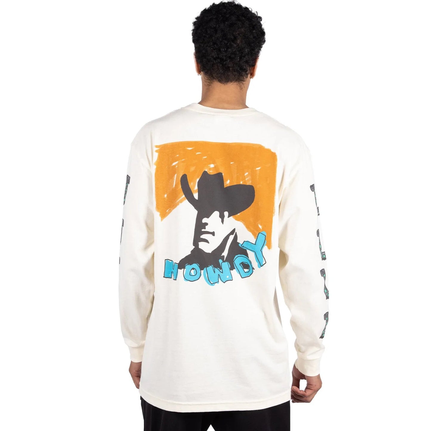 After School Special - Lucky Horse Cowboy - Long Sleeve T-shirt - White - Back - B2SS - Neds Melrose