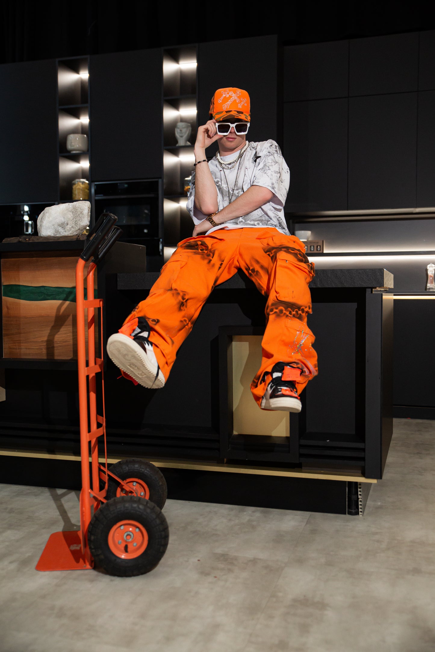 Orange personalized Jeans