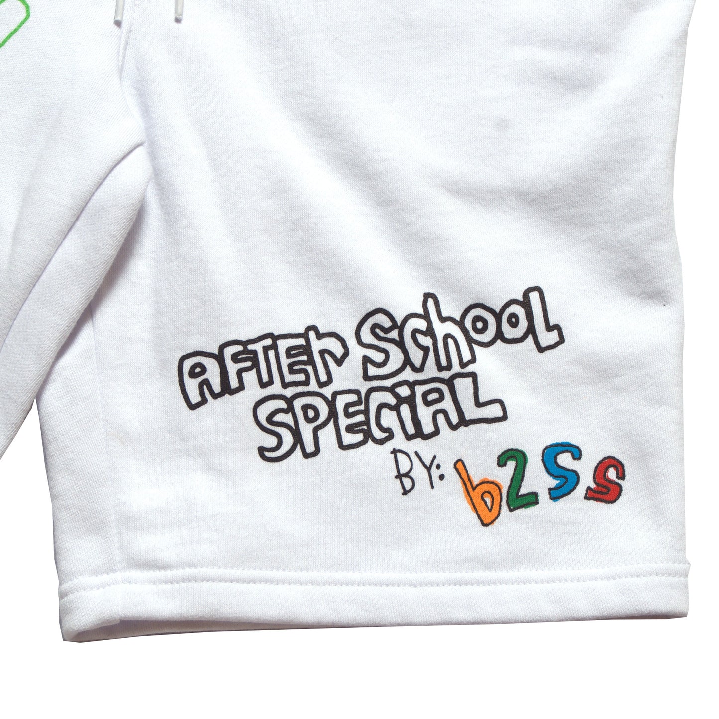 AfterSchoolSpecial - Arm Me Auto - Shorts - Front - White - B2SS - Neds Melrose