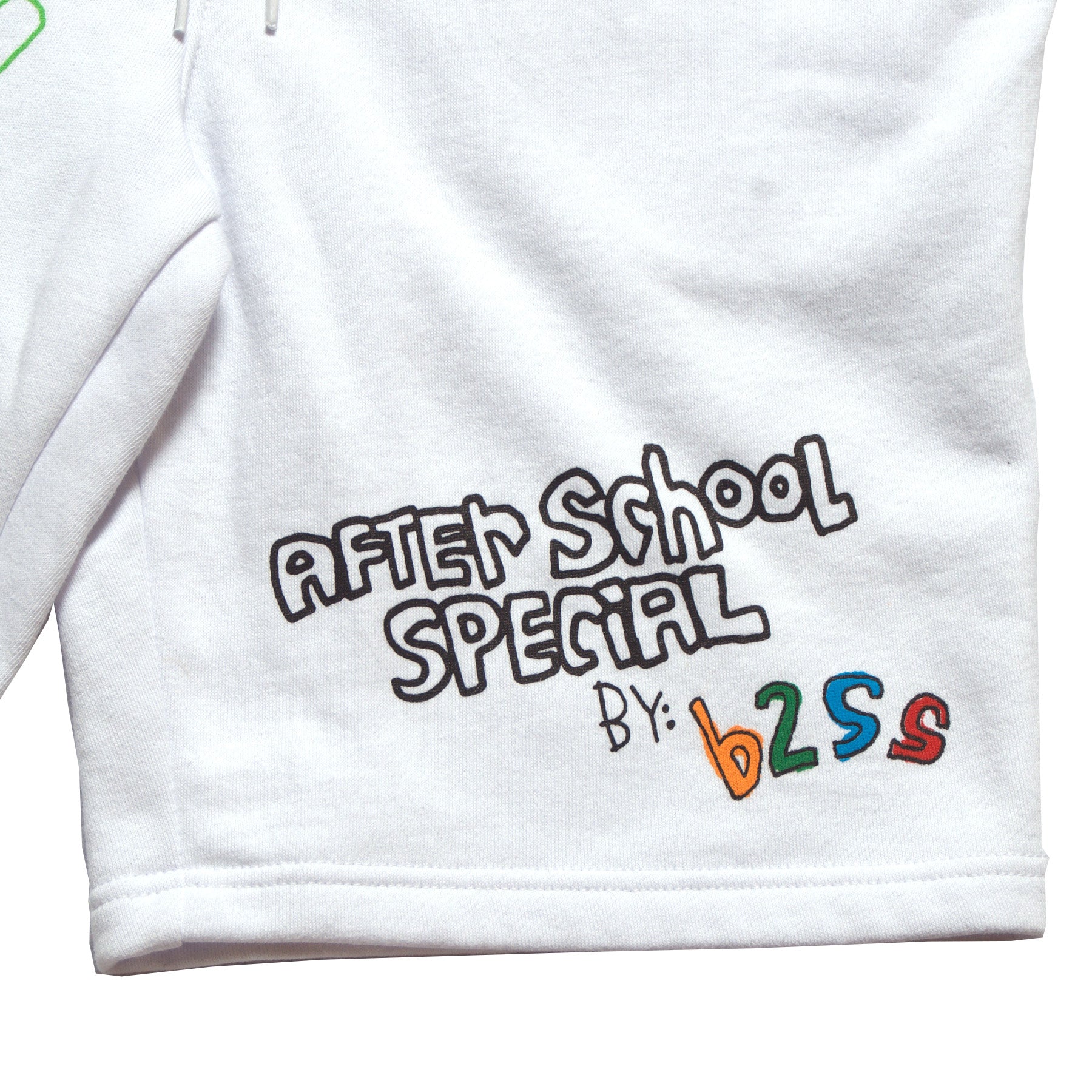 AfterSchoolSpecial - Arm Me Auto - Shorts - Front - White - B2SS - Neds Melrose