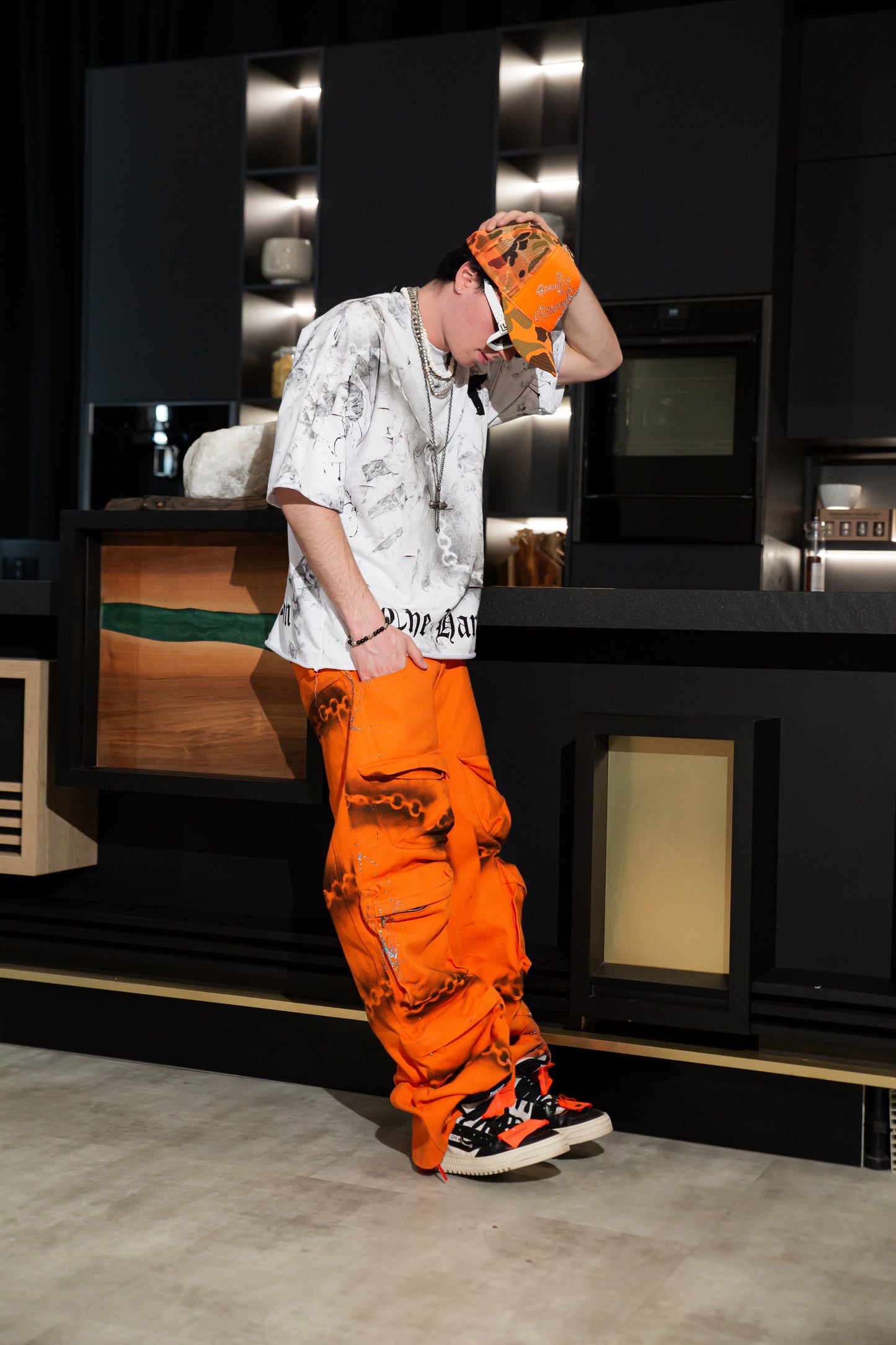 Orange personalized Jeans