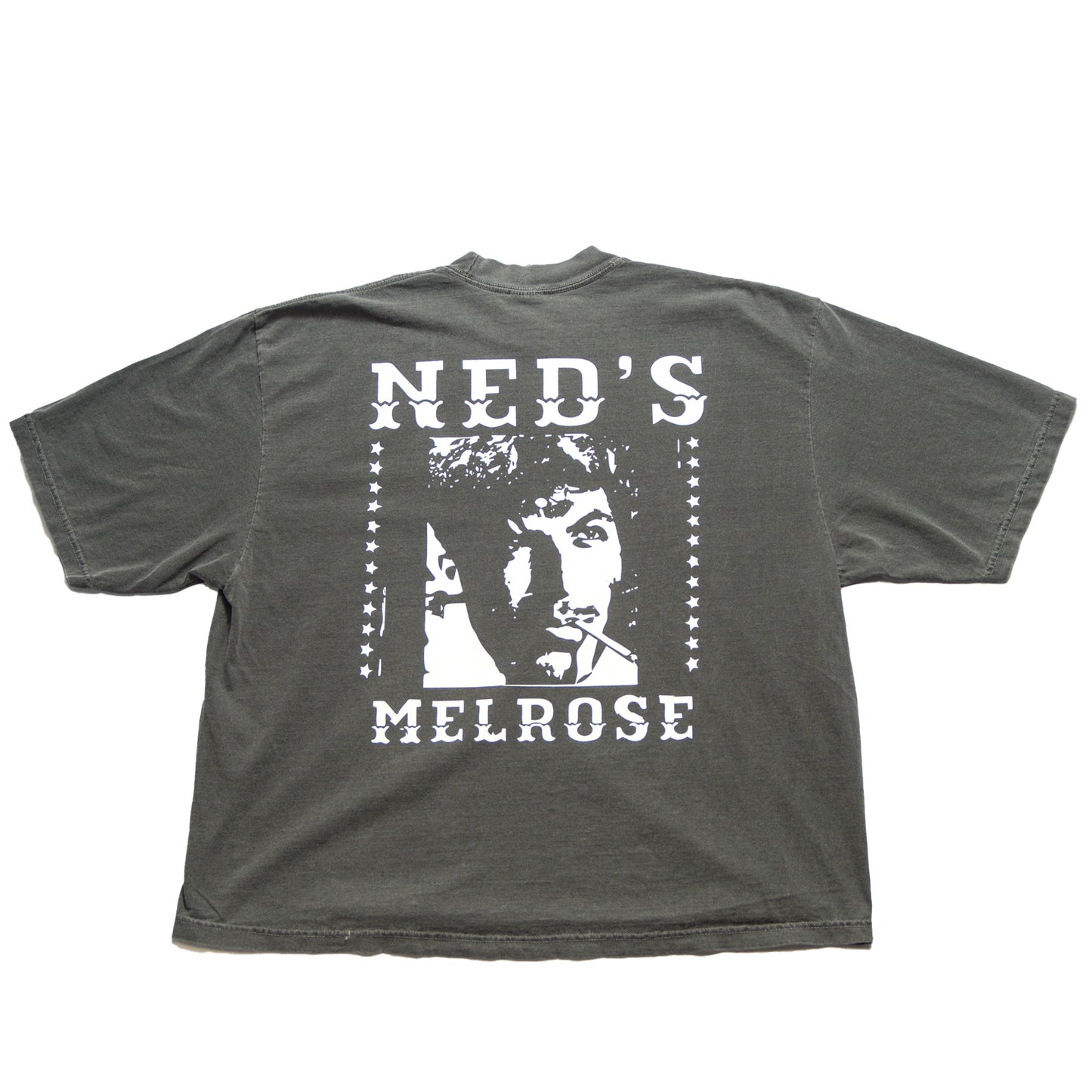 Neds Melrose - Prosperity - T-shirt - Charcoal - Back - Drop Shoulder - Streetwear