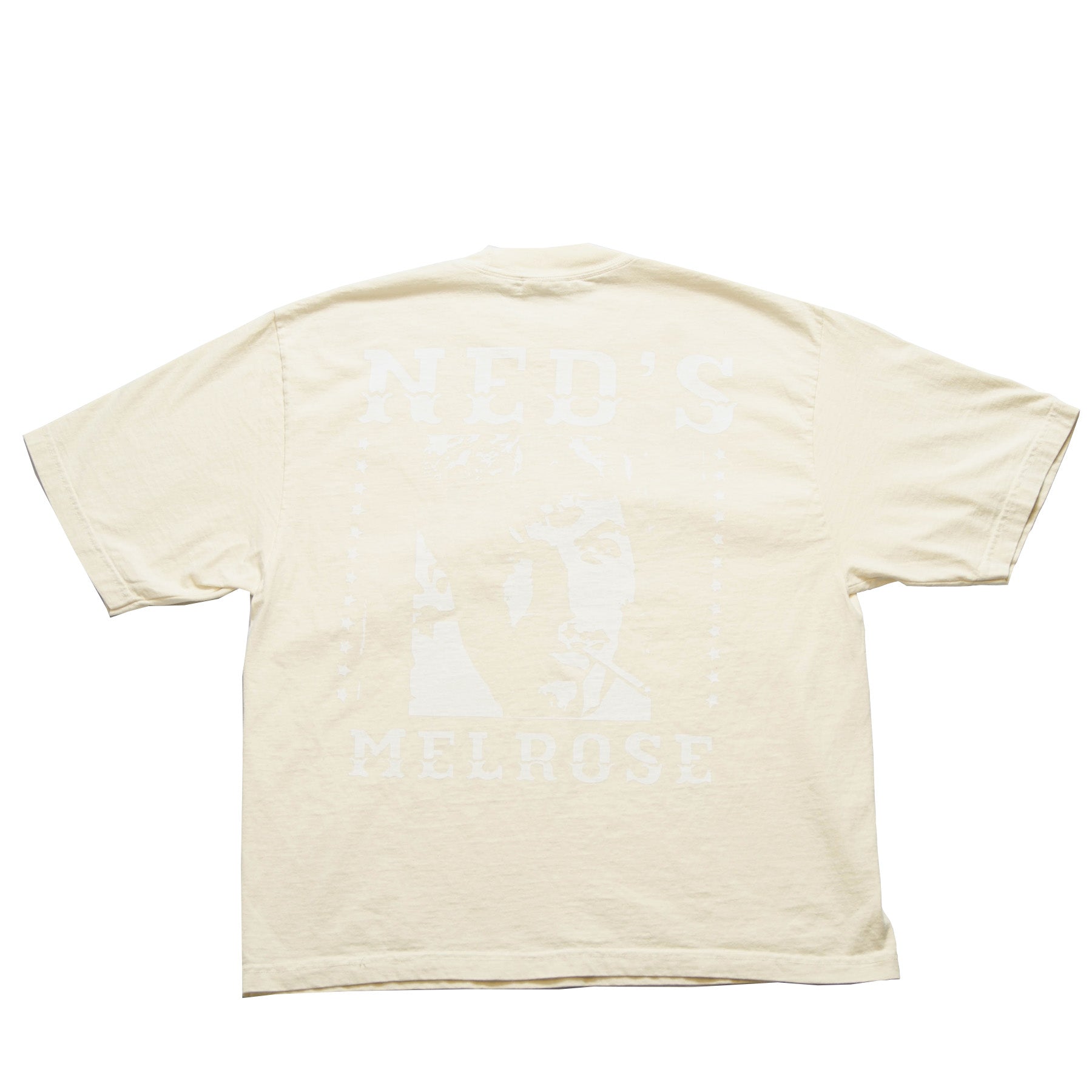 Neds Melrose - Prosperity - T-shirt - Cream - Back - Drop Shoulder - Streetwear