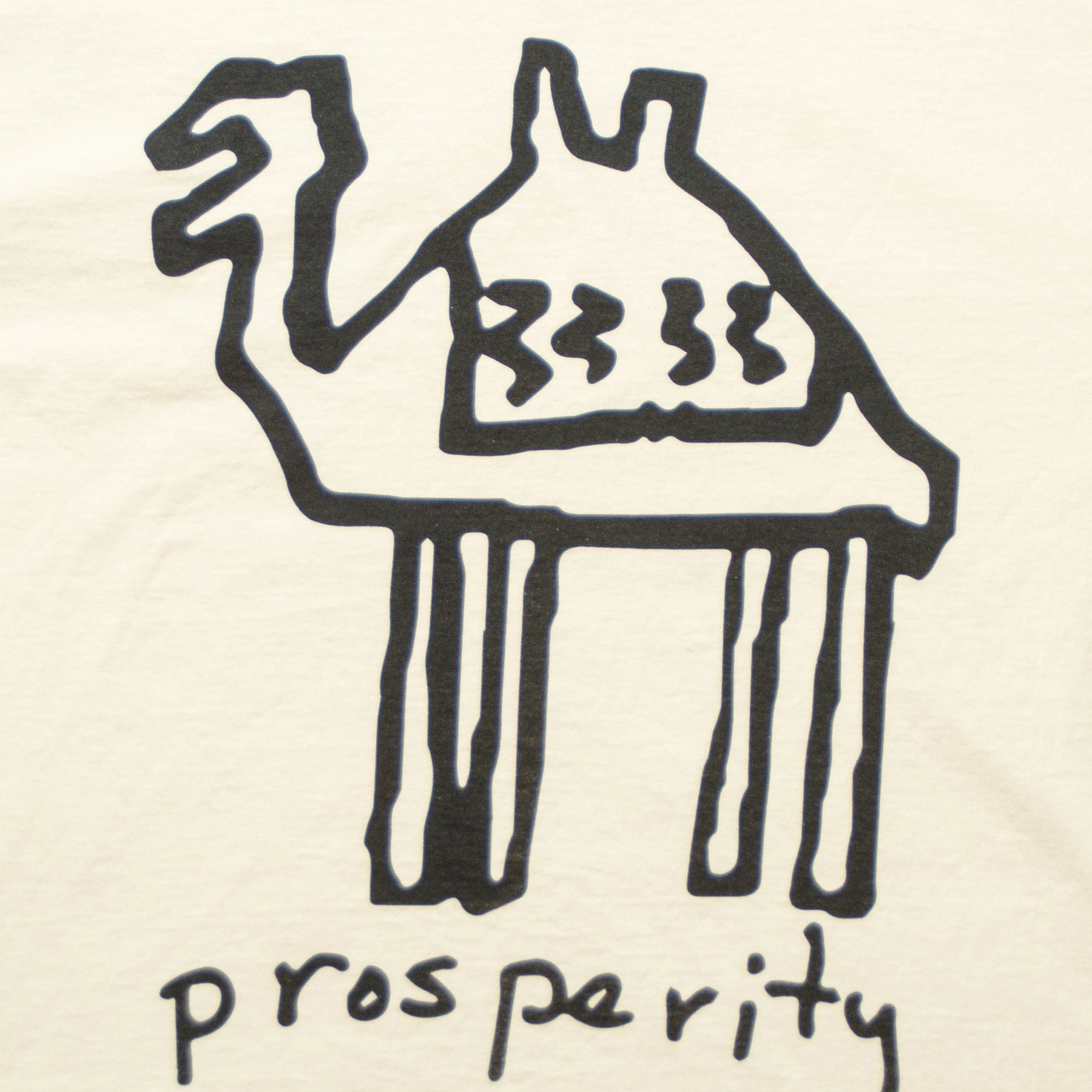 Neds Melrose - Prosperity - T-shirt - Cream - Front - Drop Shoulder - Streetwear