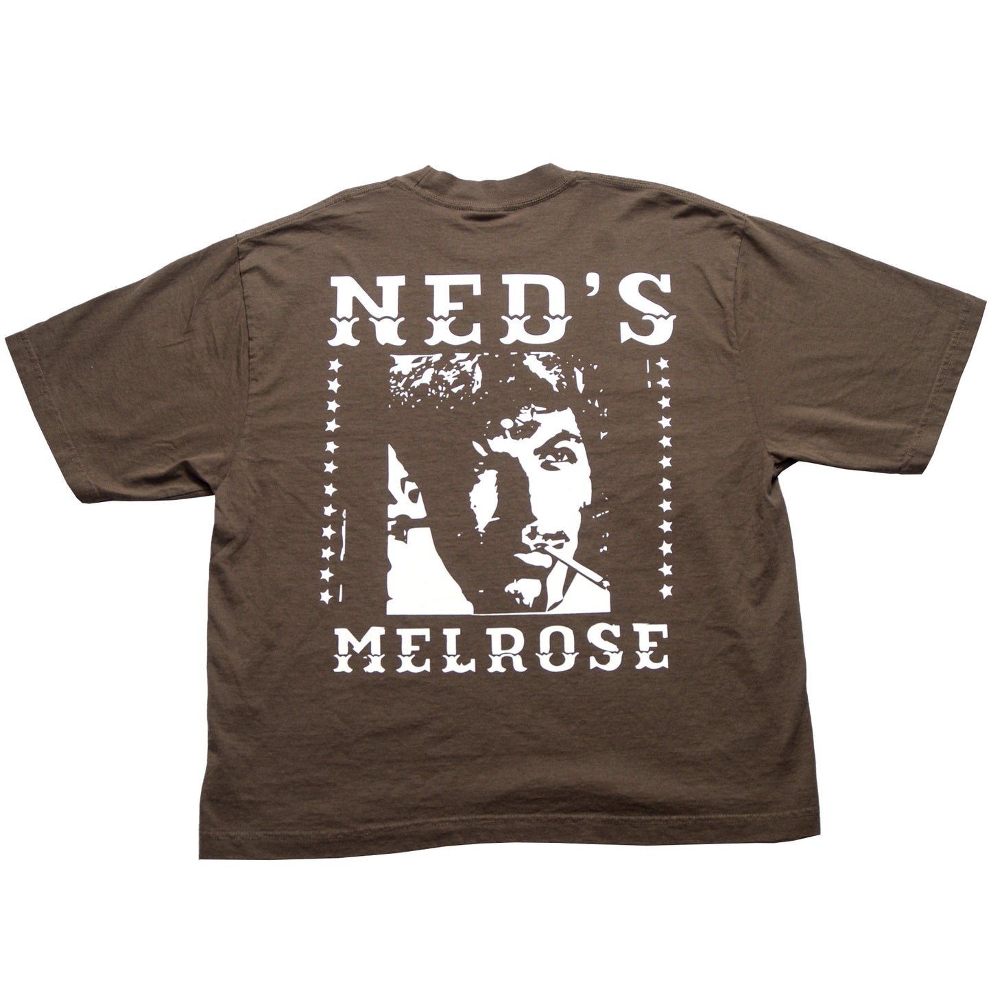 Neds Melrose - Prosperity - T-shirt - Mocha — Back - Drop Shoulder - Streetwear