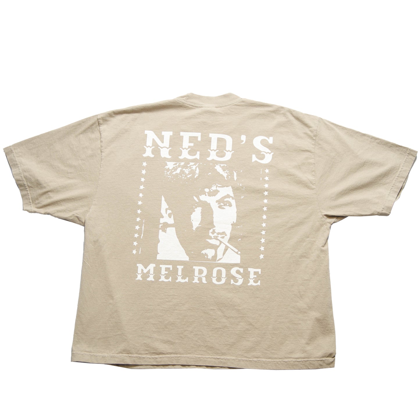 Neds Melrose - Prosperity - T-shirt - Oatmeal - Back - Drop Shoulder - Streetwear