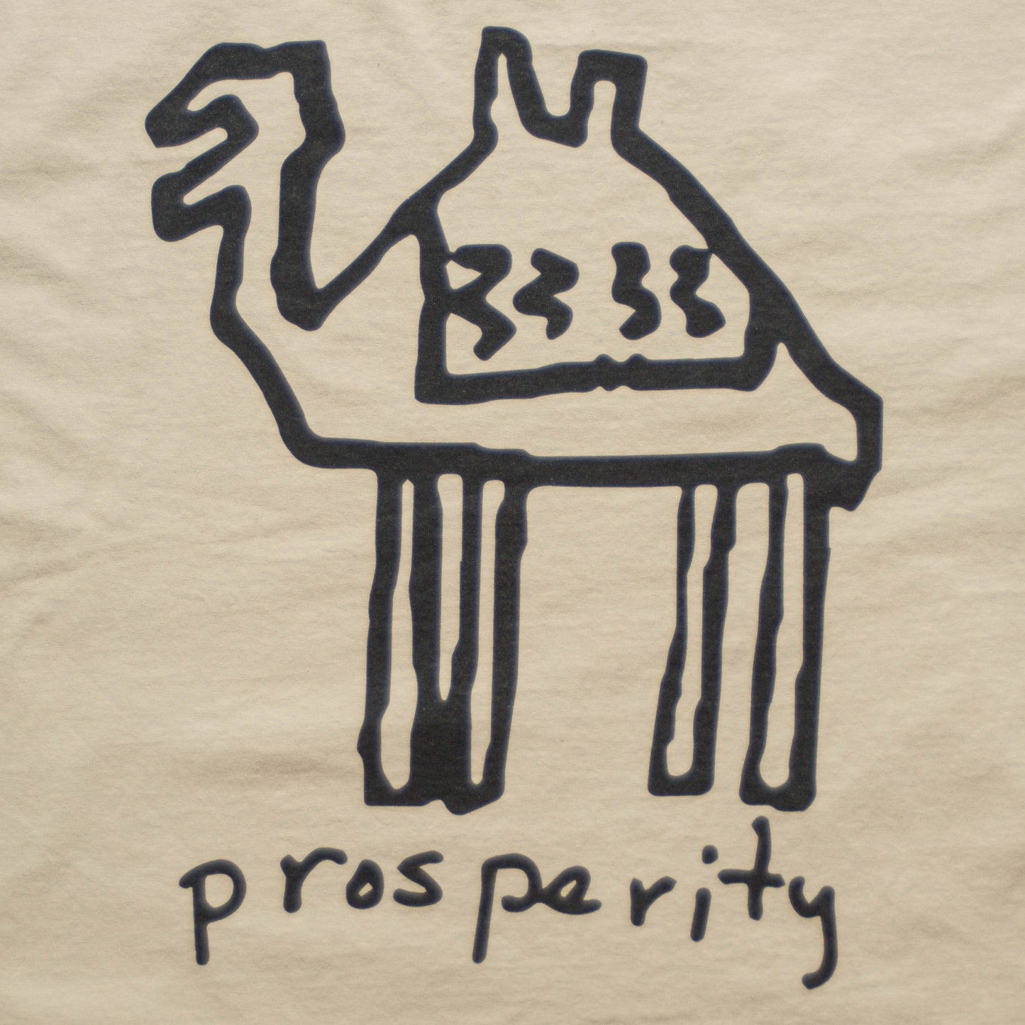 Neds Melrose - Prosperity - T-shirt - Oatmeal - Front - Drop Shoulder - Streetwear