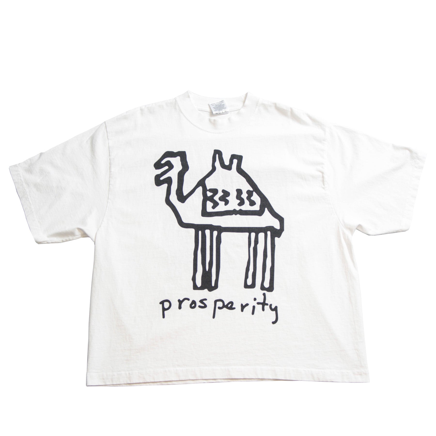 Neds Melrose - Prosperity - T-shirt - White - Back - Drop Shoulder - Streetwear