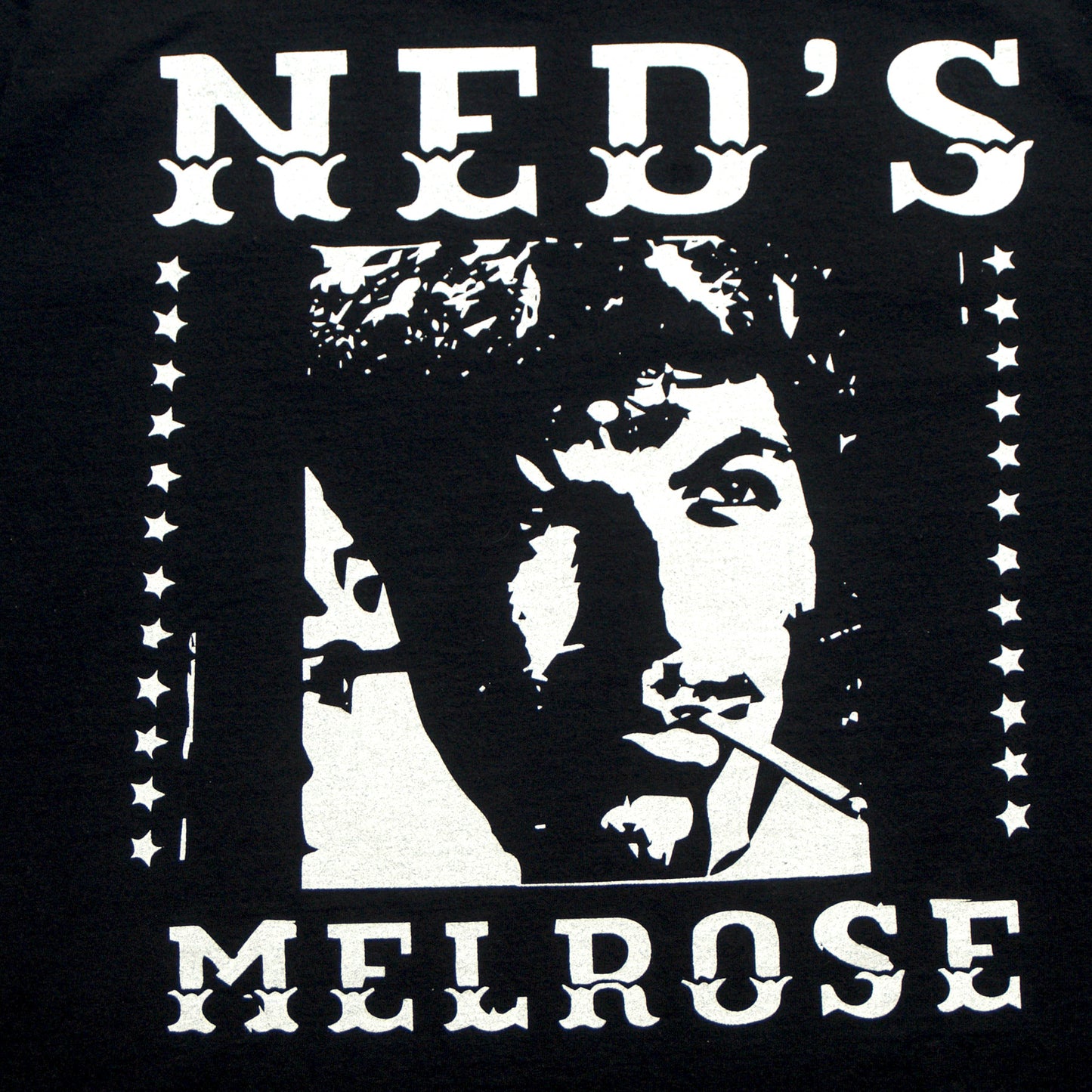 Neds Melrose - Human - T-shirt - Black - Back - Drop Shoulder - Streetwear