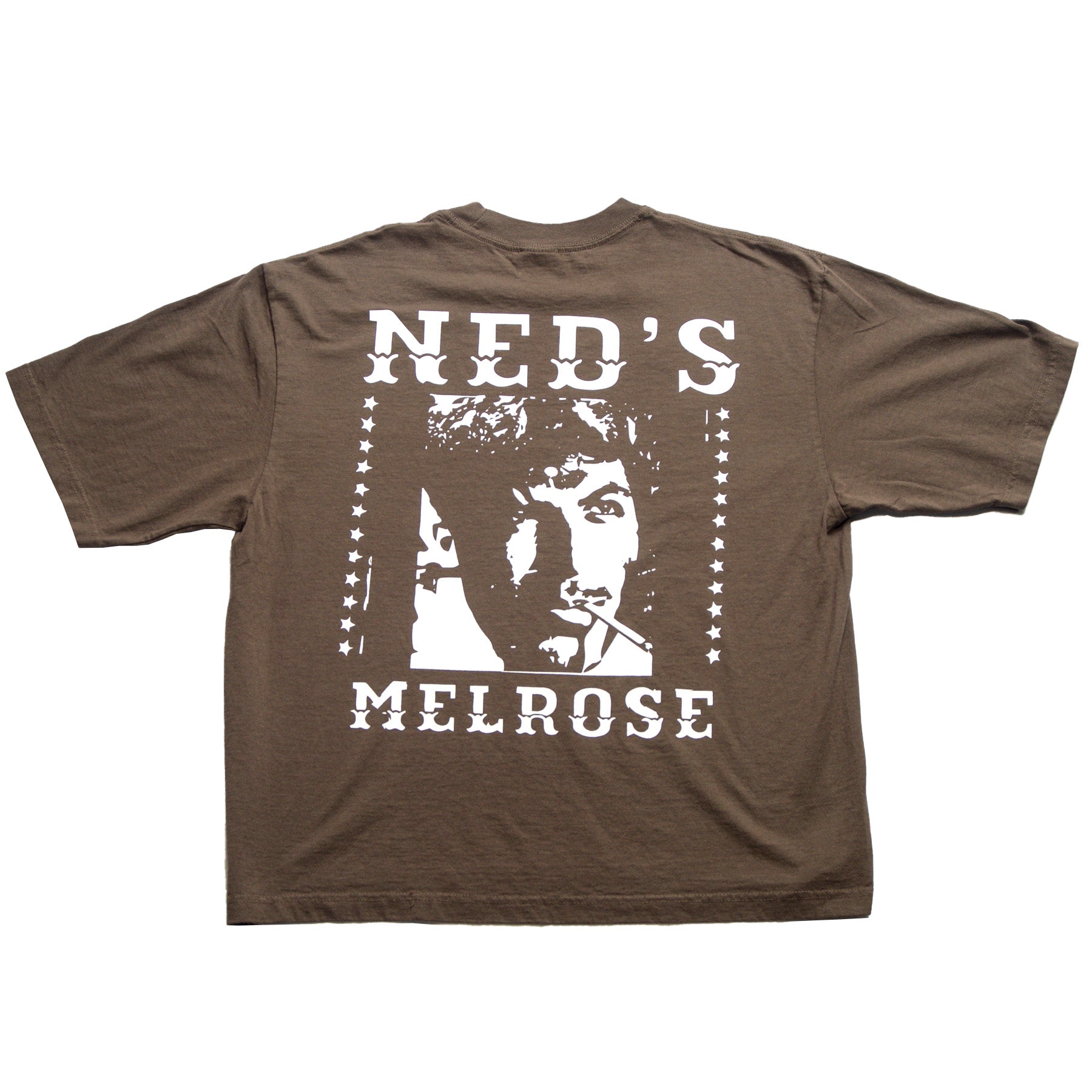 Neds Melrose - Human - T-shirt - Mocha - Back - Drop Shoulder - Streetwear