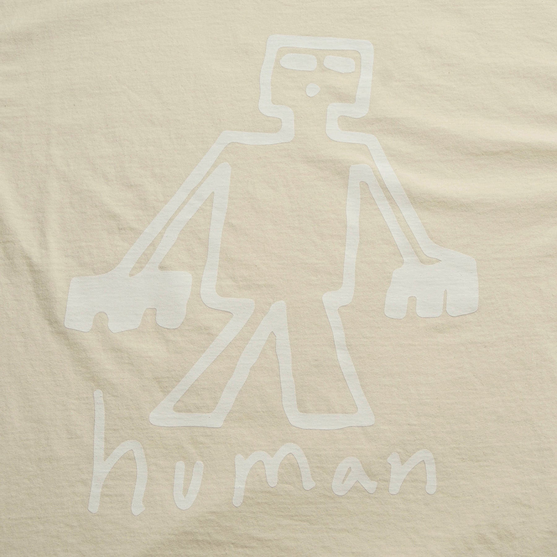 Neds Melrose - Human - T-shirt - Cream - Front - Drop Shoulder - Streetwear