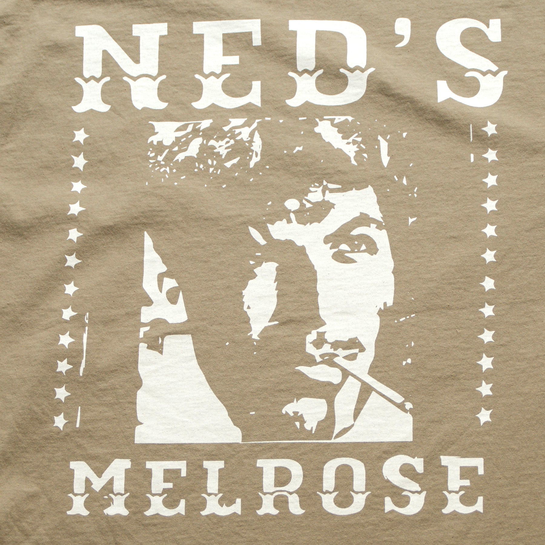 Neds Melrose - Human - T-shirt - Oatmeal - Back - Drop Shoulder - Streetwear