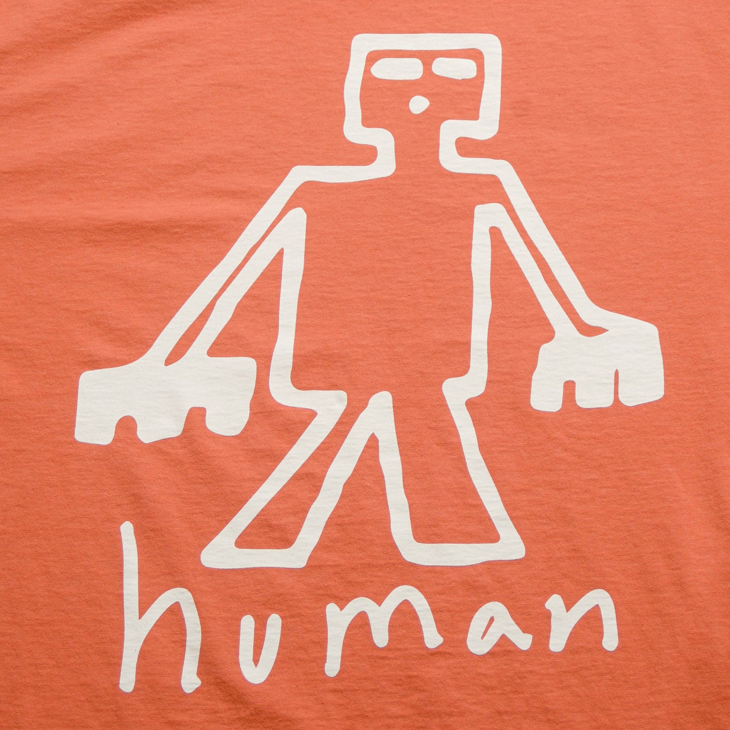 Neds Melrose - Human - T-shirt - Peach - Front - Drop Shoulder - Streetwear