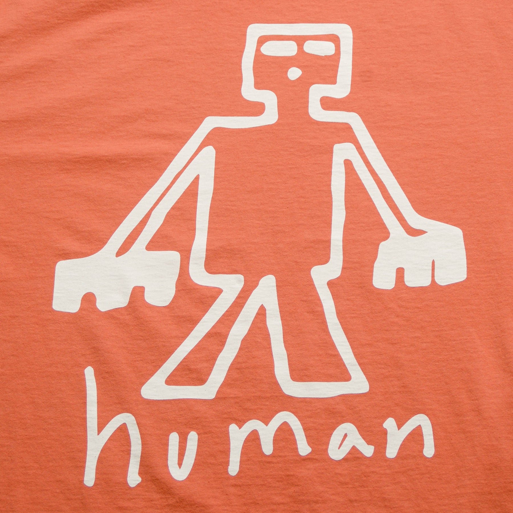 Neds Melrose - Human - T-shirt - Peach - Front - Drop Shoulder - Streetwear