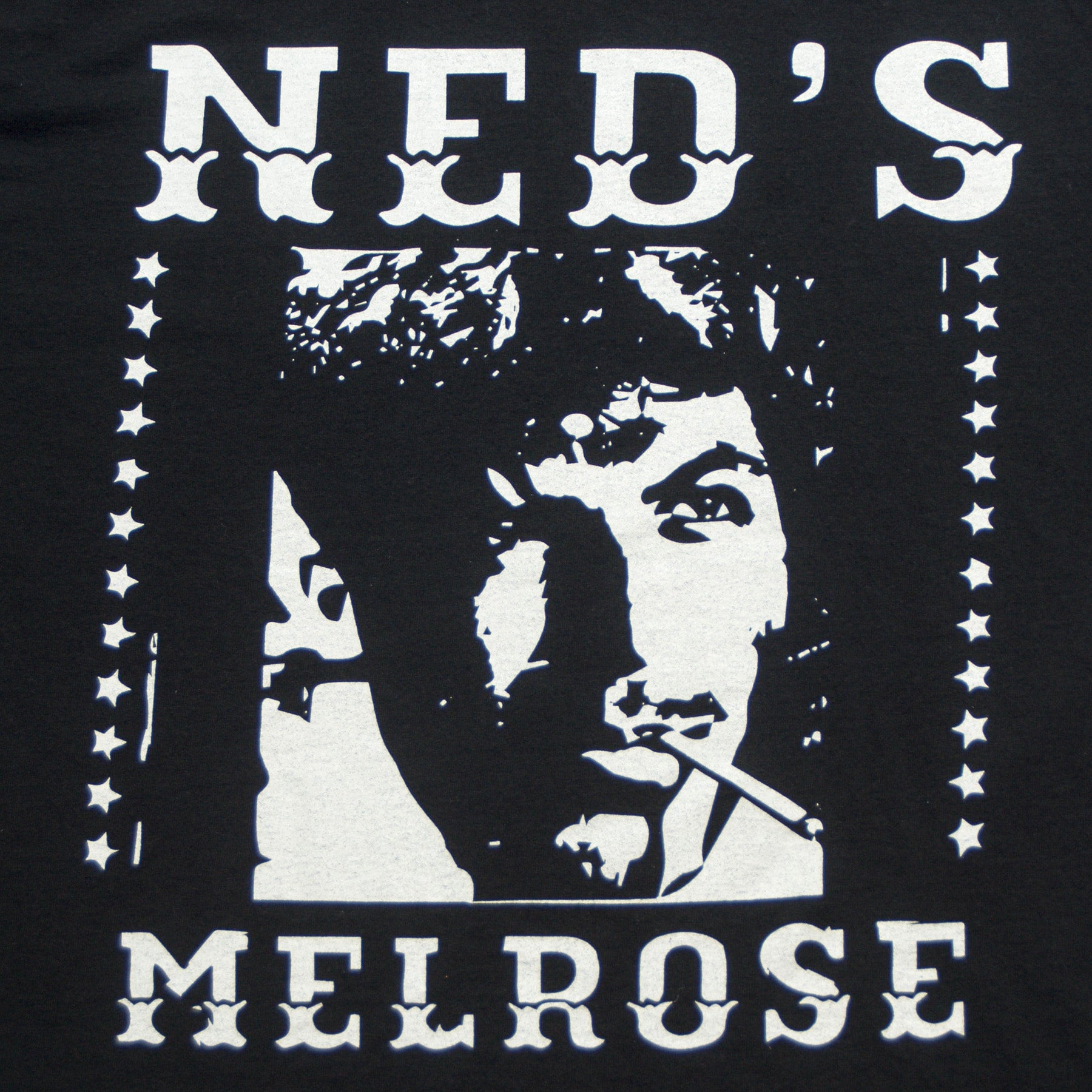 Neds Melrose - Ned's OG - T-shirt - Black - Front - Drop Shoulder - Streetwear