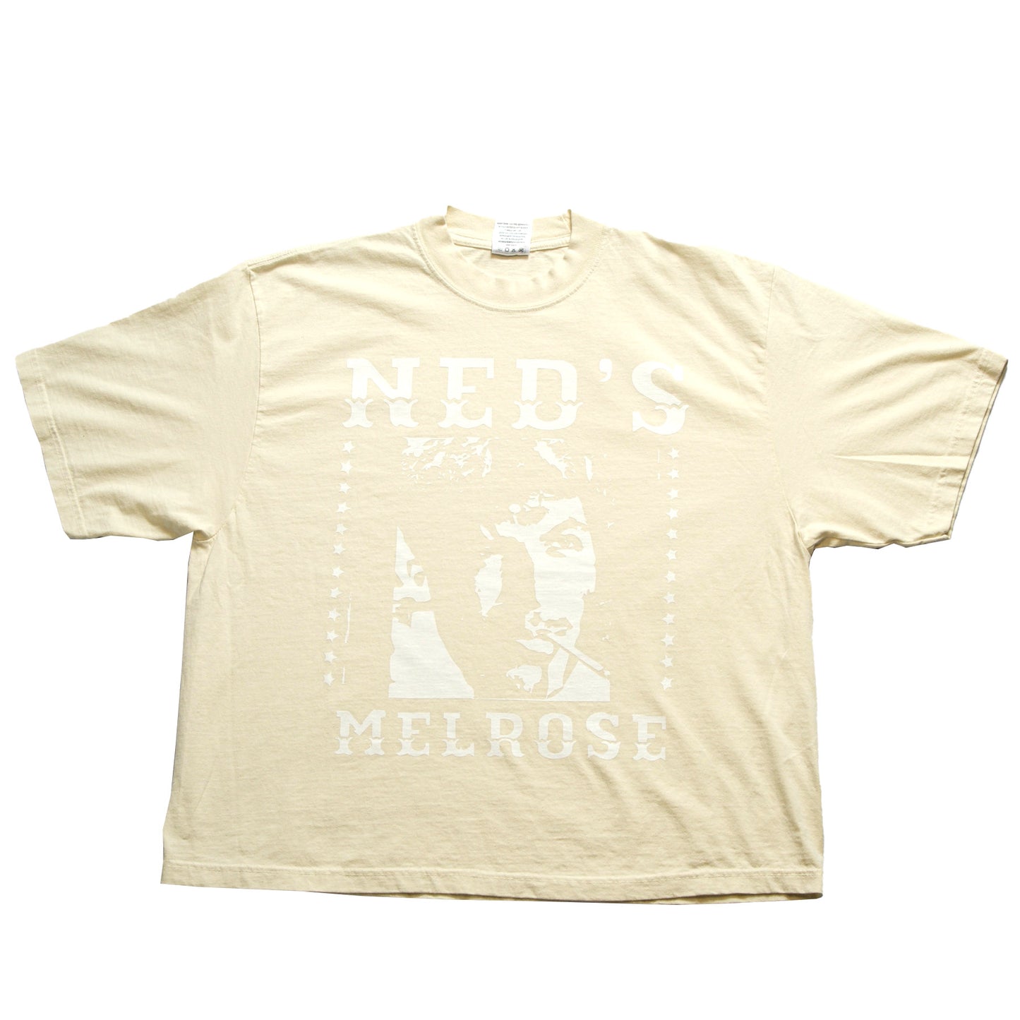 Neds Melrose - Ned's OG - T-shirt - Cream - Front - Drop Shoulder - Streetwear