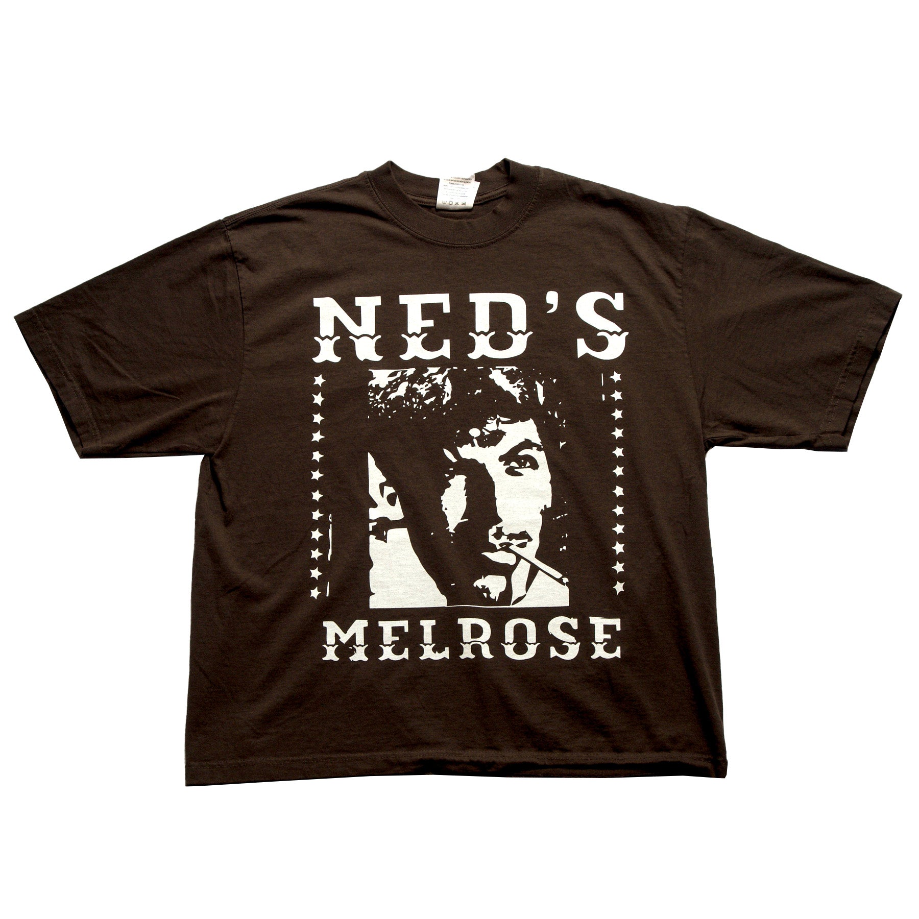 Neds Melrose - Ned's OG - T-shirt - Mocha - Front - Drop Shoulder - Streetwear