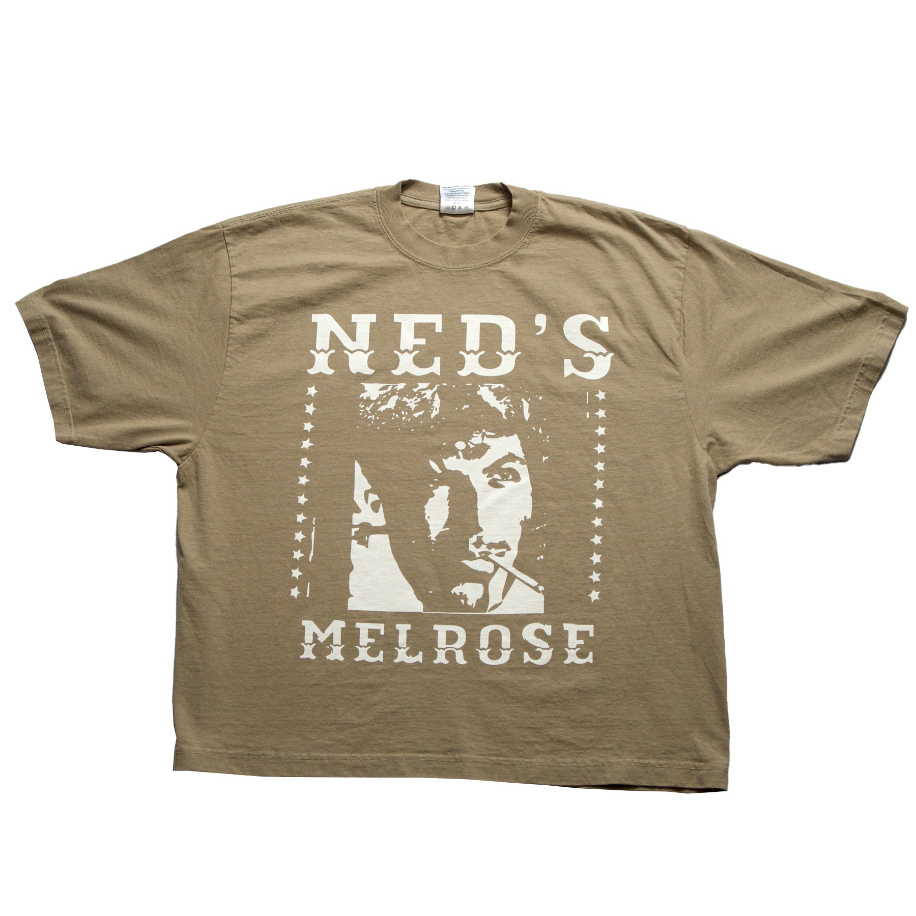 Neds Melrose - Ned's OG - T-shirt - Oatmeal - Front - Drop Shoulder - Streetwear