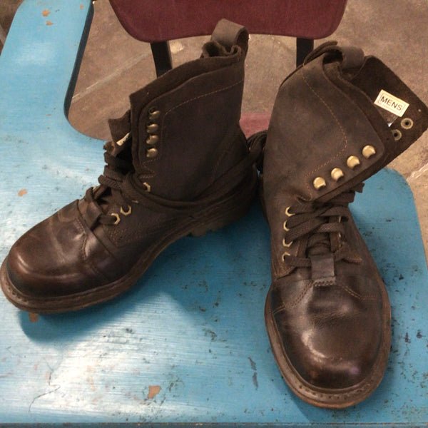 Doc Martens - Franz Mid Calf - Brown Leather Lace Up Boot - 90's - nedsmelrose