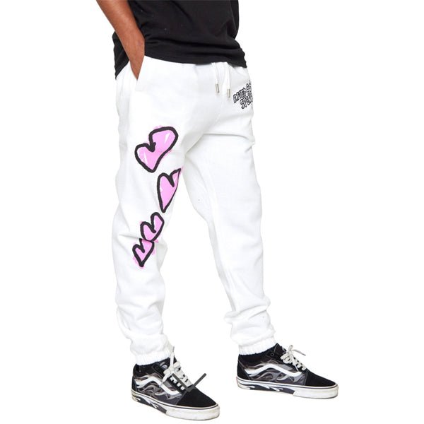 After School Special - Heart - Sweatpants - White - Right Side - B2SS - Neds Melrose