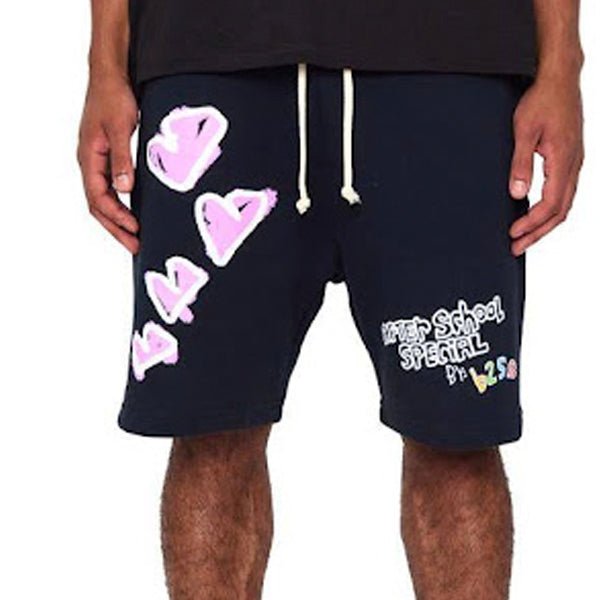 After School Special - Hearts - Shorts - Black - Front - B2SS - Neds Melrose